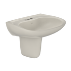 TOTO LHT242.4G#12 Prominence Oval Wall-Mount Bathroom Sink With Cefiontect And Shroud For 4 Inch Center Faucets - Sedona Beige
