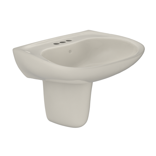 TOTO LHT242.4G#12 Prominence Oval Wall-Mount Bathroom Sink With Cefiontect And Shroud For 4 Inch Center Faucets - Sedona Beige