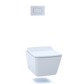 TOTO CWT449249CMFG#WH SP Wall-Hung Square-Shape Toilet and DuoFit In-Wall 1.28 and 0.9 GPF Dual-Flush Tank System with Copper Supply- CWT449249CMFG#WH , White Matte