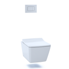 TOTO CWT449249CMFG#WH Sp Wall-Hung Square-Shape Toilet And Duofit In-Wall 1.28 And 0.9 Gpf Dual-Flush Tank System With Copper Supply- Cwt449249Cmfg#Wh - White Matte