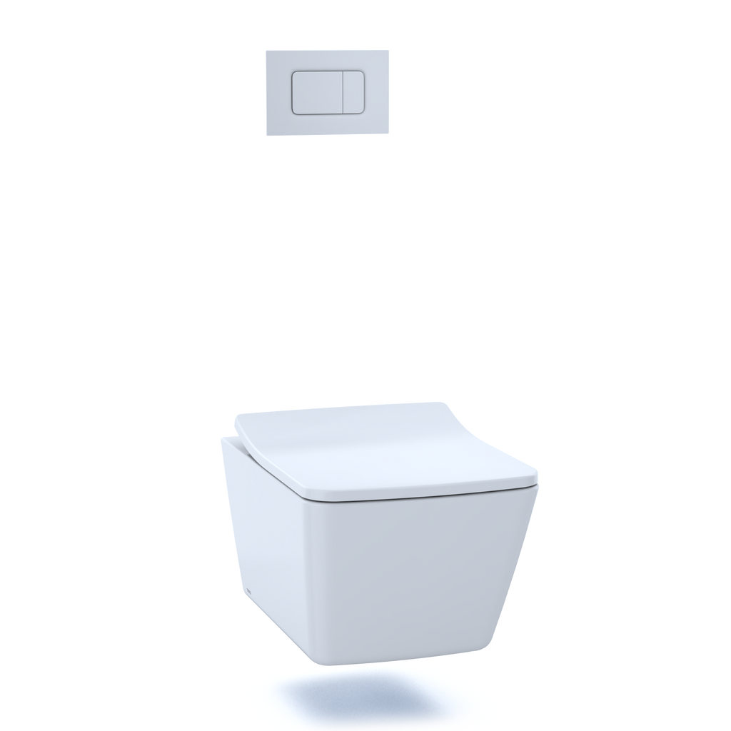 TOTO SS249R#01 Softclose Slim Square Seat And Lid For Sp Wall-Hung Toilet - Cotton White