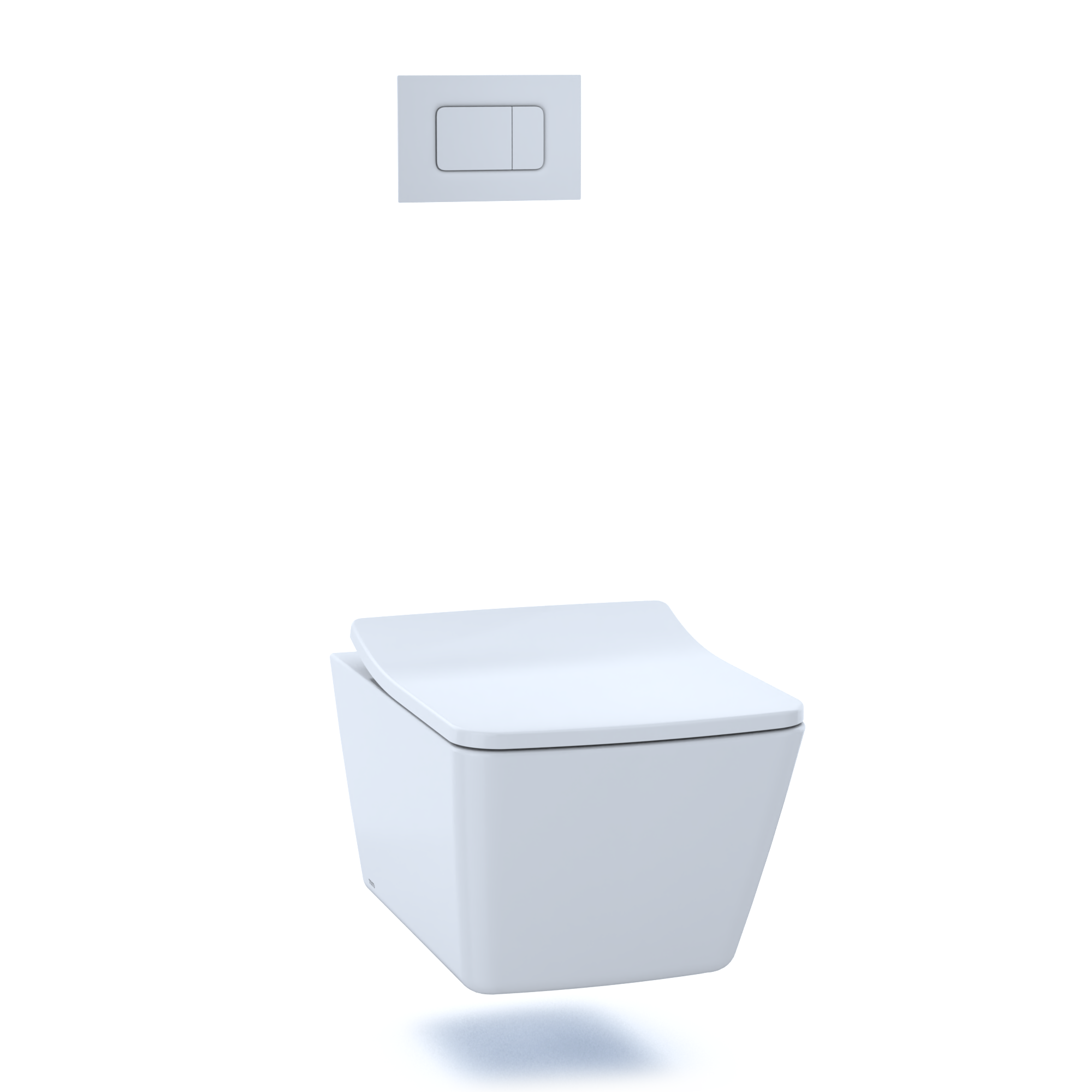 TOTO SS249R#01 Softclose Slim Square Seat And Lid For Sp Wall-Hung Toilet - Cotton White