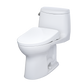 TOTO MW6044736CEFG#01 WASHLET+ UltraMax II One-Piece Elongated 1.28 GPF Toilet and WASHLET+ S7A Contemporary Bidet Seat , Cotton White