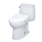 TOTO MW6044736CEFG#01 Washlet+ Ultramax Ii One-Piece Elongated 1.28 Gpf Toilet And Washlet+ S7A Contemporary Bidet Seat - Cotton White
