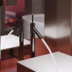 AXOR 42005330 Suite Tubs Round with Pop-Up Drain, 74 1/8" - Polished Black Chrome