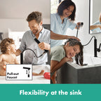 HANSGROHE 76063001 Finoris Single-Hole Faucet 230 with 2-Spray Pull-Out, 1.2 GPM - Chrome