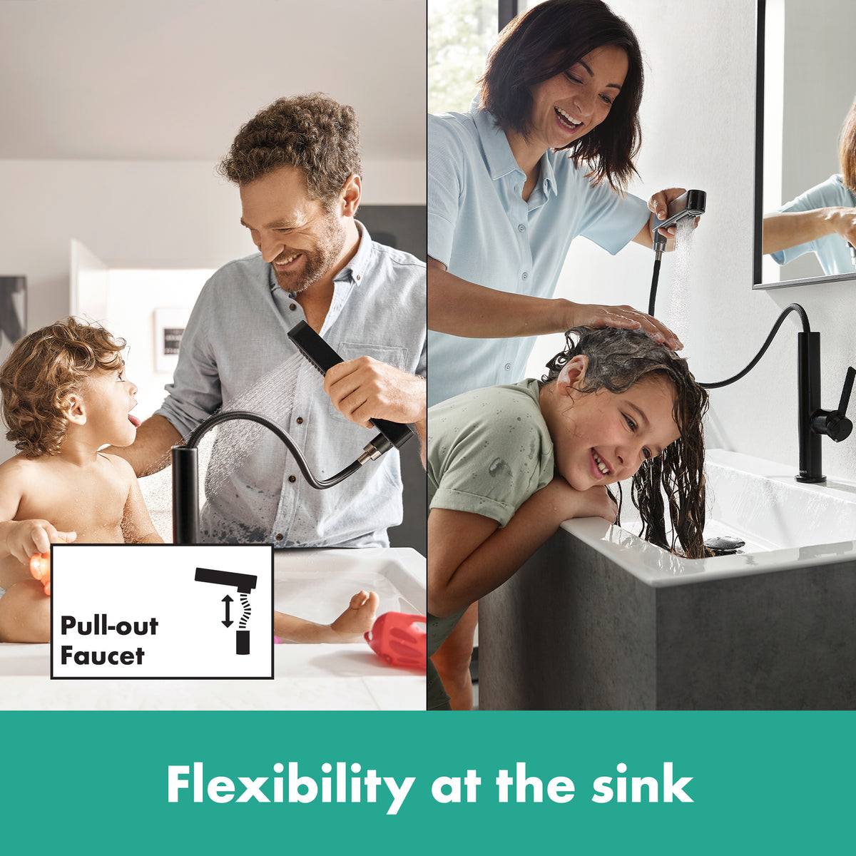 HANSGROHE 76063001 Finoris Single-Hole Faucet 230 with 2-Spray Pull-Out, 1.2 GPM - Chrome