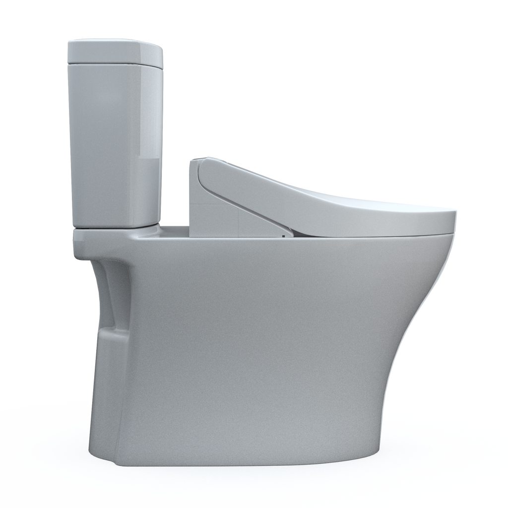 TOTO MW4463084CEMFGN#01 Washlet+ Aquia Iv Two-Piece Elongated Universal Height Dual Flush 1.28 And 0.9 Gpf Toilet And Washlet C5 Bidet Seat - Cotton White