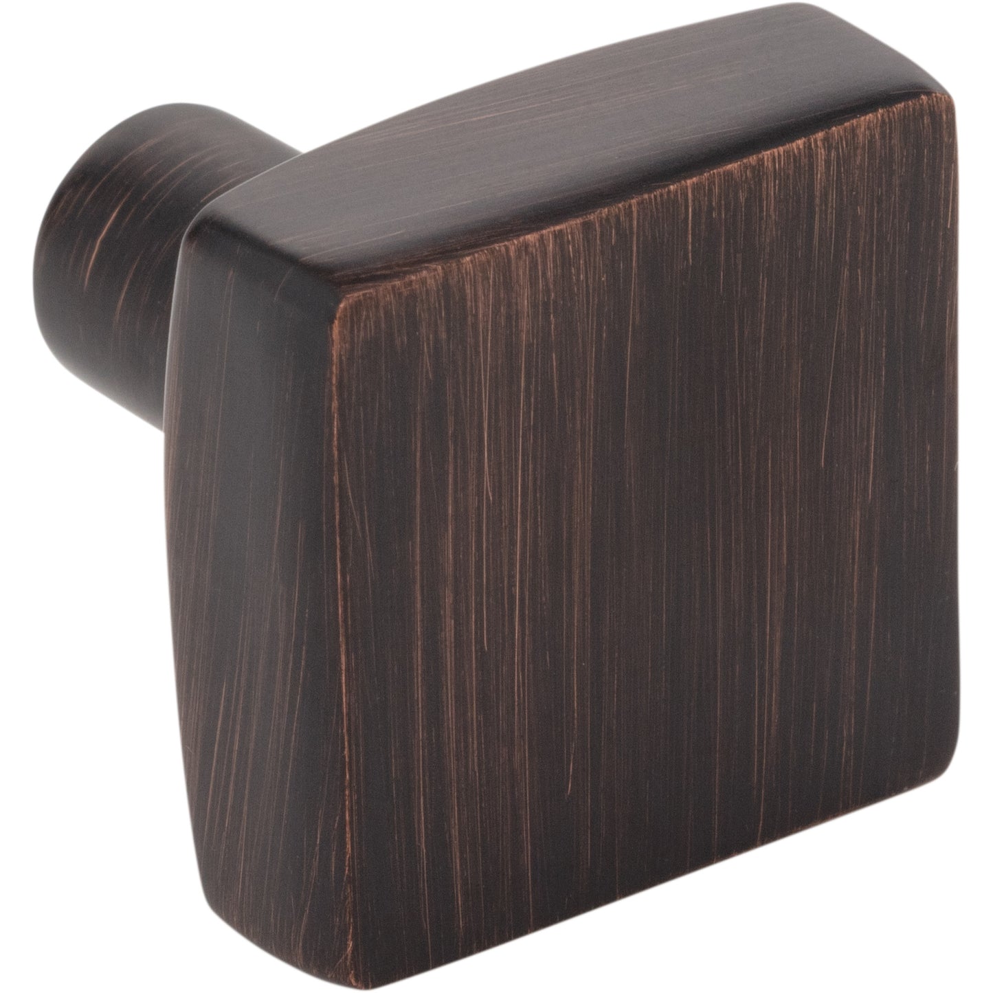 JEFFREY ALEXANDER 845DBAC Dominique 1-1/8" Length Square Knob - Brushed Oil Rubbed Bronze