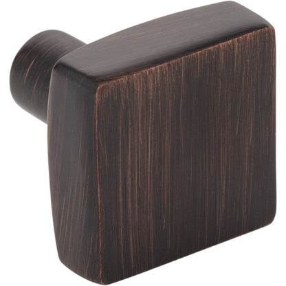 JEFFREY ALEXANDER 845DBAC Dominique 1-1/8" Length Square Knob - Brushed Oil Rubbed Bronze
