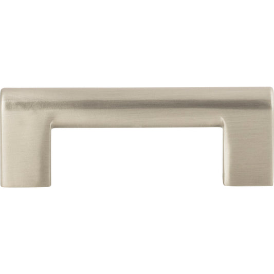 ATLAS A878-BN Round Rail 3" Center to Center Bar Pull - Brushed Nickel