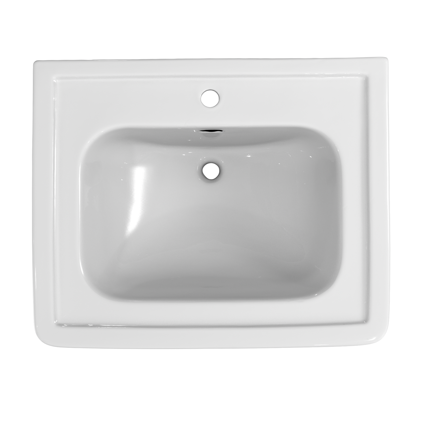 TOTO LPT530N#01 Promenade 27-1/2" x 22-1/4" Rectangular Pedestal Bathroom Sink for Single Hole Faucets , Cotton White