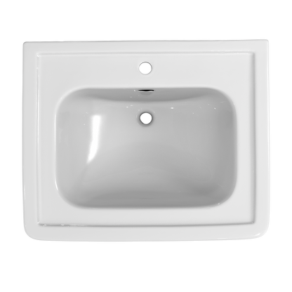 TOTO LPT530N#01 Promenade 27-1/2" X 22-1/4" Rectangular Pedestal Bathroom Sink For Single Hole Faucets - Cotton White
