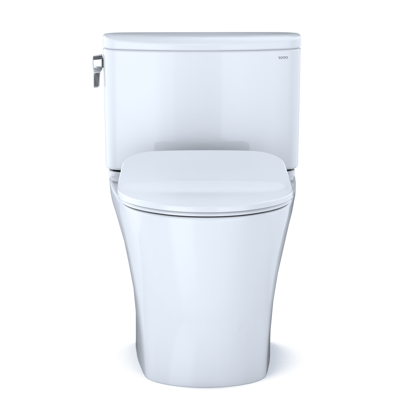 TOTO MS442234CEFG#01 Nexus Two-Piece Elongated 1.28 GPF Universal Height Toilet with CEFIONTECT and SS234 SoftClose Seat , Cotton White