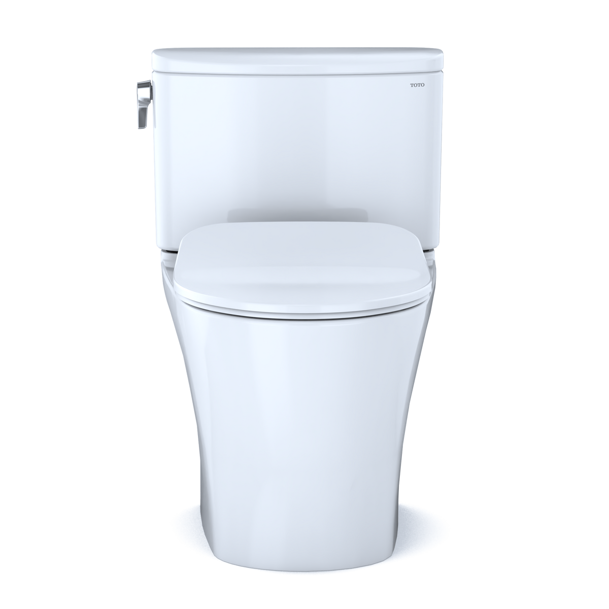 TOTO MS442234CEFG#01 Nexus Two-Piece Elongated 1.28 Gpf Universal Height Toilet With Cefiontect And Ss234 Softclose Seat - Cotton White