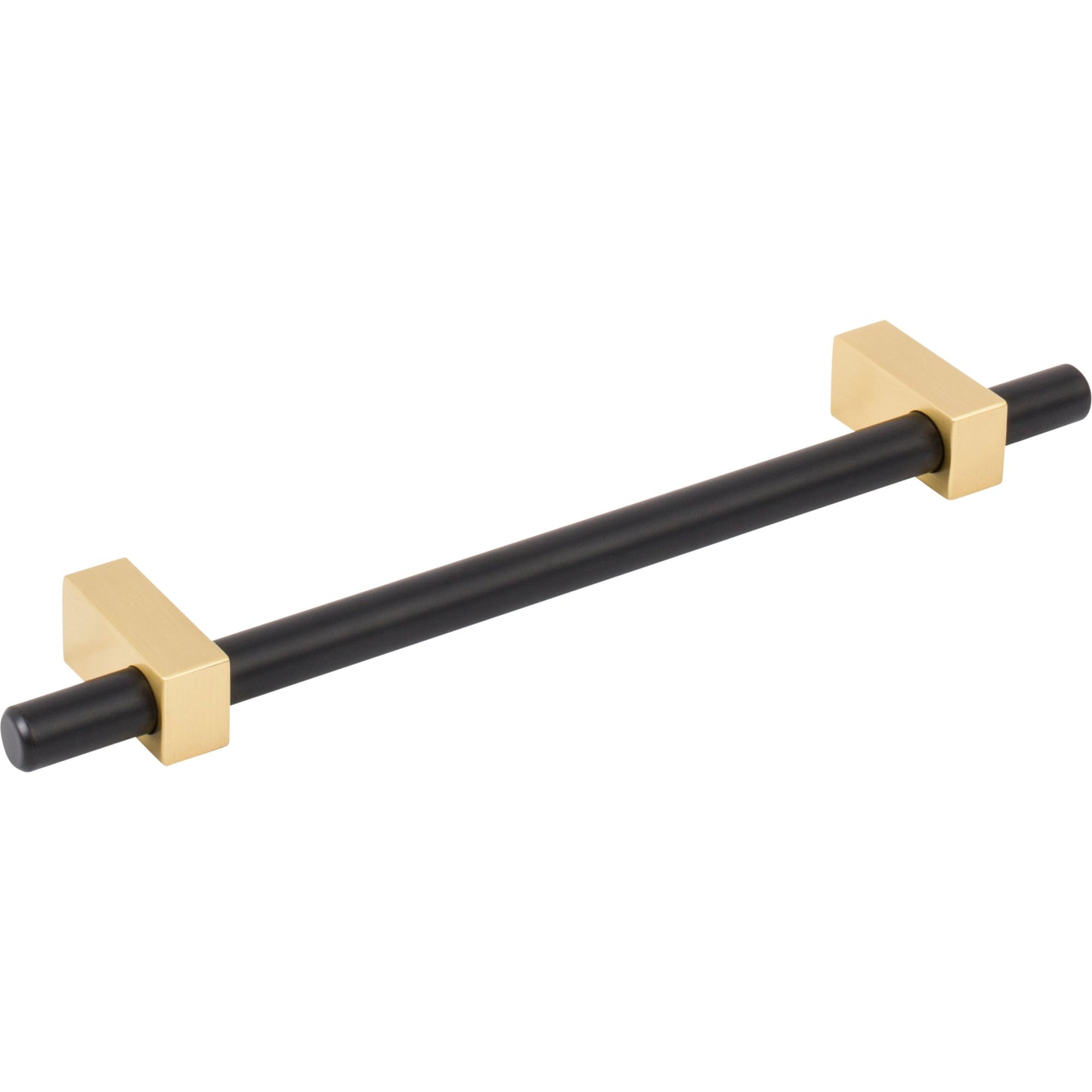 JEFFREY ALEXANDER 478-160MBBG Larkin 2 160 mm Center-to-Center Bar Pull - Matte Black w/Brushed Gold