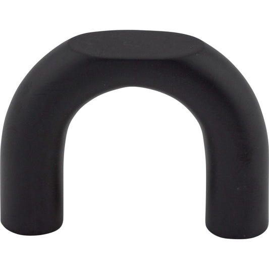 TOP KNOBS M548 Curved 1 1/4" Center to Center Bar Pull , Flat Black