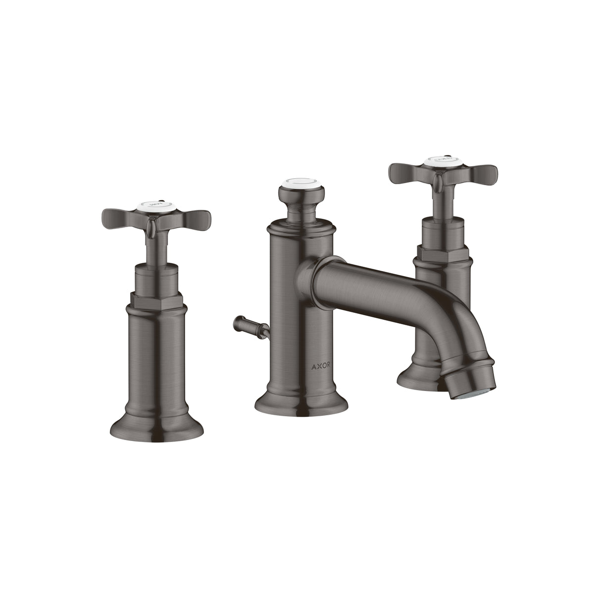 AXOR 16536341 Montreux Widespread Faucet 30 with Cross Handles and Pop-Up Drain, 1.2 GPM - Brushed Black Chrome