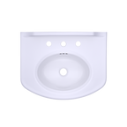 TOTO LPT642.8#01 Dartmouth Rectangular Pedestal Bathroom Sink with Arched Front for 8 Inch Center Faucets , Cotton White