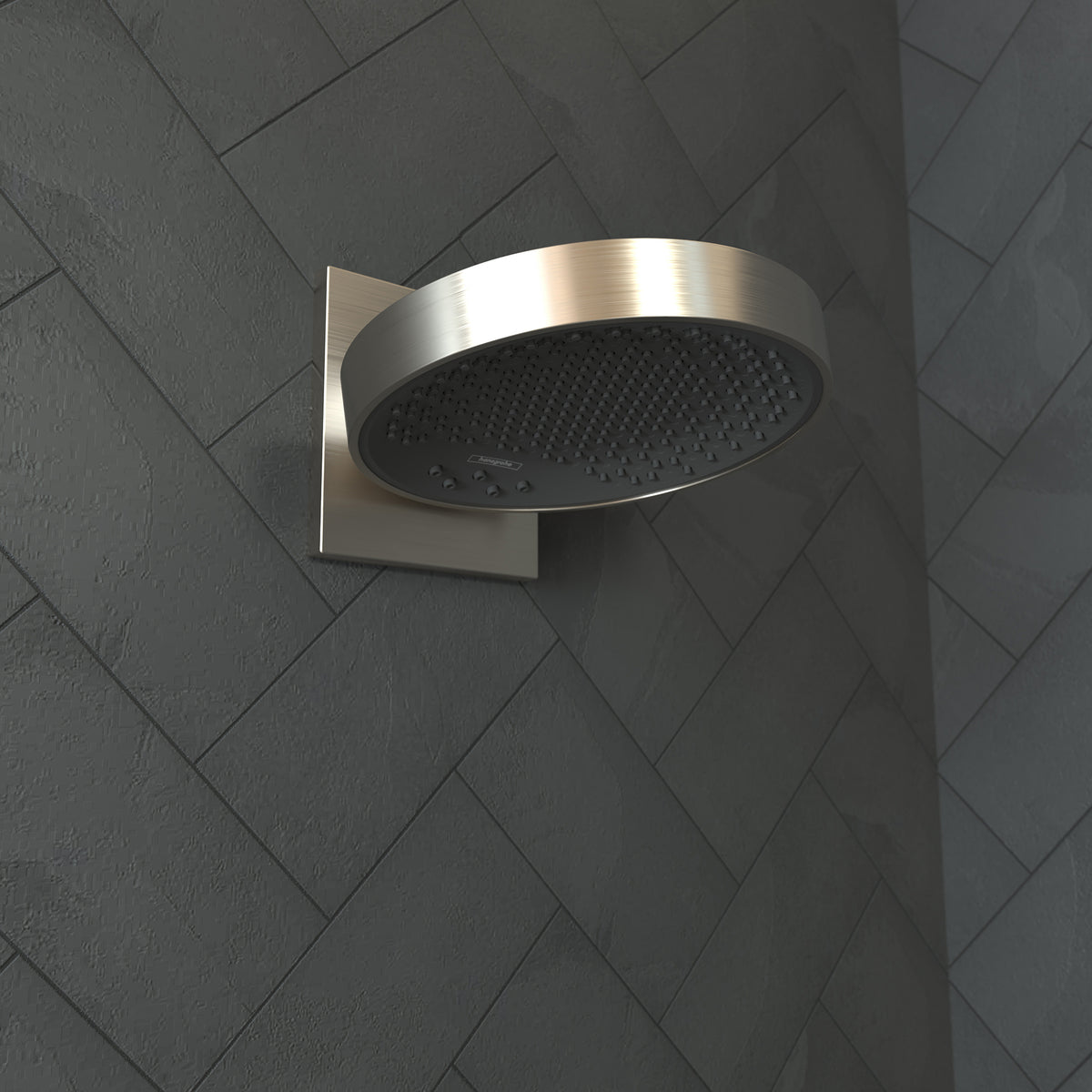 HANSGROHE 26232821 Rainfinity Showerhead 250 3-Jet with Wall Connector Trim, 2.5 GPM - Brushed Nickel