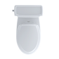 TOTO MS974224CEFG#01 Eco Guinevere Elongated 1.28 GPF Universal Height Skirted Toilet with CEFIONTECT and SoftClose Seat , Cotton White