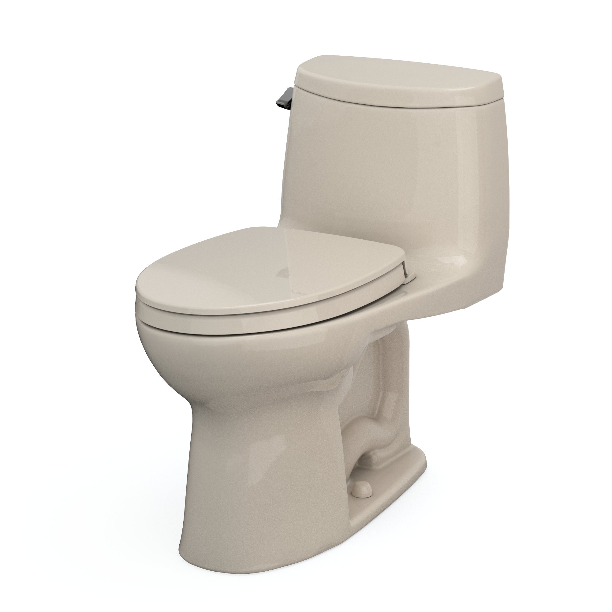 TOTO MS604124CEFG#03 Ultramax Ii One-Piece Elongated 1.28 Gpf Universal Height Toilet With Cefiontect And Ss124 Softclose Seat - Bone