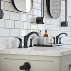 HANSGROHE 04813670 Locarno Widespread Faucet 110 with pop-up drain, 1.2 GPM - Matte Black