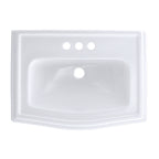 TOTO LT781.4#01 Clayton Rectangular Self-Rimming Drop-In Bathroom Sink for 4 Inch Center Faucets , Cotton White
