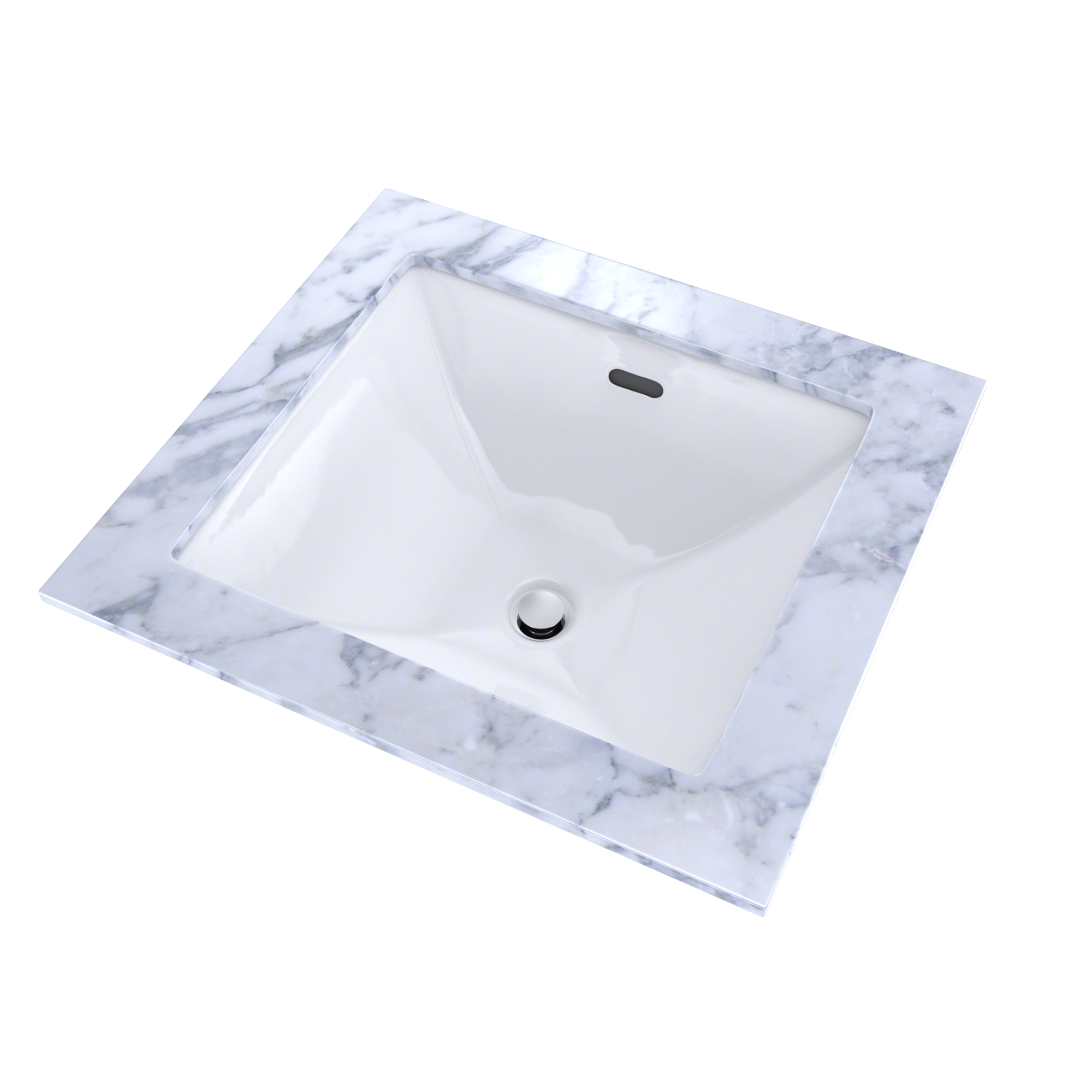 TOTO LT624G#01 Legato Rectangular Undermount Bathroom Sink With Cefiontect - Cotton White