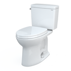 TOTO MS776124CSFG#01 Drake Two-Piece Elongated 1.6 Gpf Universal Height Tornado Flush Toilet With Cefiontect And Softclose Seat - Cotton White