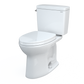 TOTO MS776124CSFG#01 Drake Two-Piece Elongated 1.6 GPF Universal Height TORNADO FLUSH Toilet with CEFIONTECT and SoftClose Seat , Cotton White