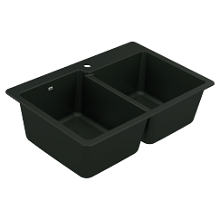 MOEN GGB3024B Host 33" Granite Dual Mount Double Bowl Sink