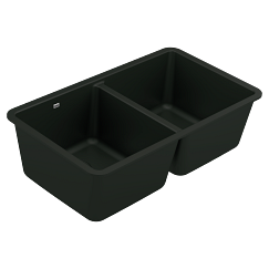 MOEN GGB4012B Host 33 X 18.5 X 9.5 Granite Granite Double Bowl Sink