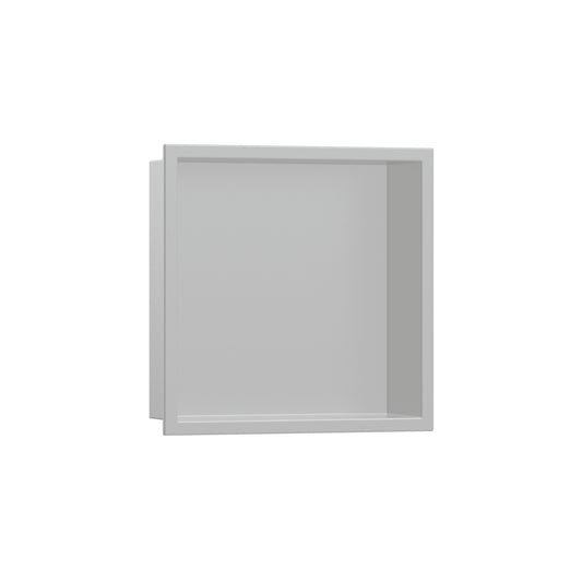HANSGROHE 56093380 XtraStoris Original Wall Niche with Frame 12"x 12"x 5.5" in Concrete Grey