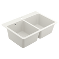 MOEN GGW3028B Host 33" Granite Dual Mount Double Bowl Sink
