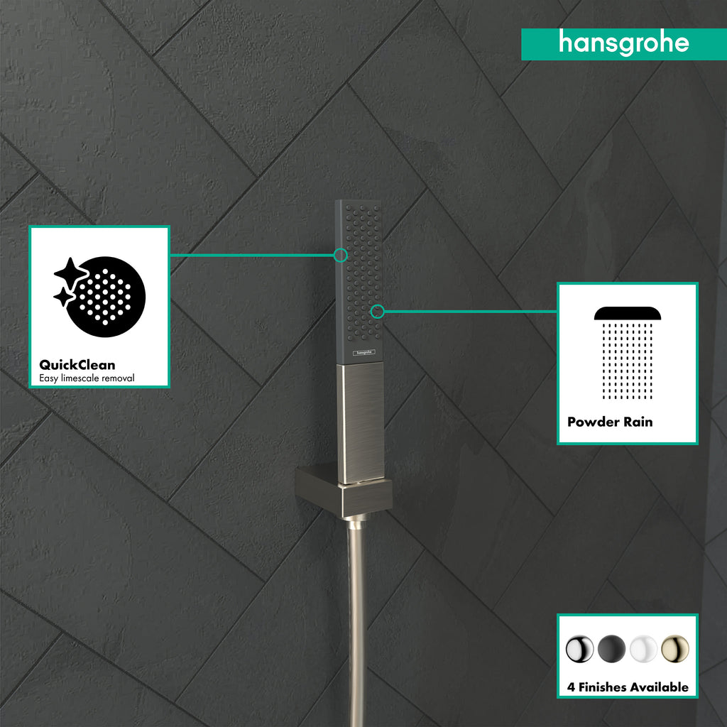 HANSGROHE 26867821 Rainfinity Baton Handshower 100 1-Jet, 1.75 GPM - Brushed Nickel