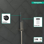HANSGROHE 26867821 Rainfinity Baton Handshower 100 1-Jet, 1.75 GPM - Brushed Nickel