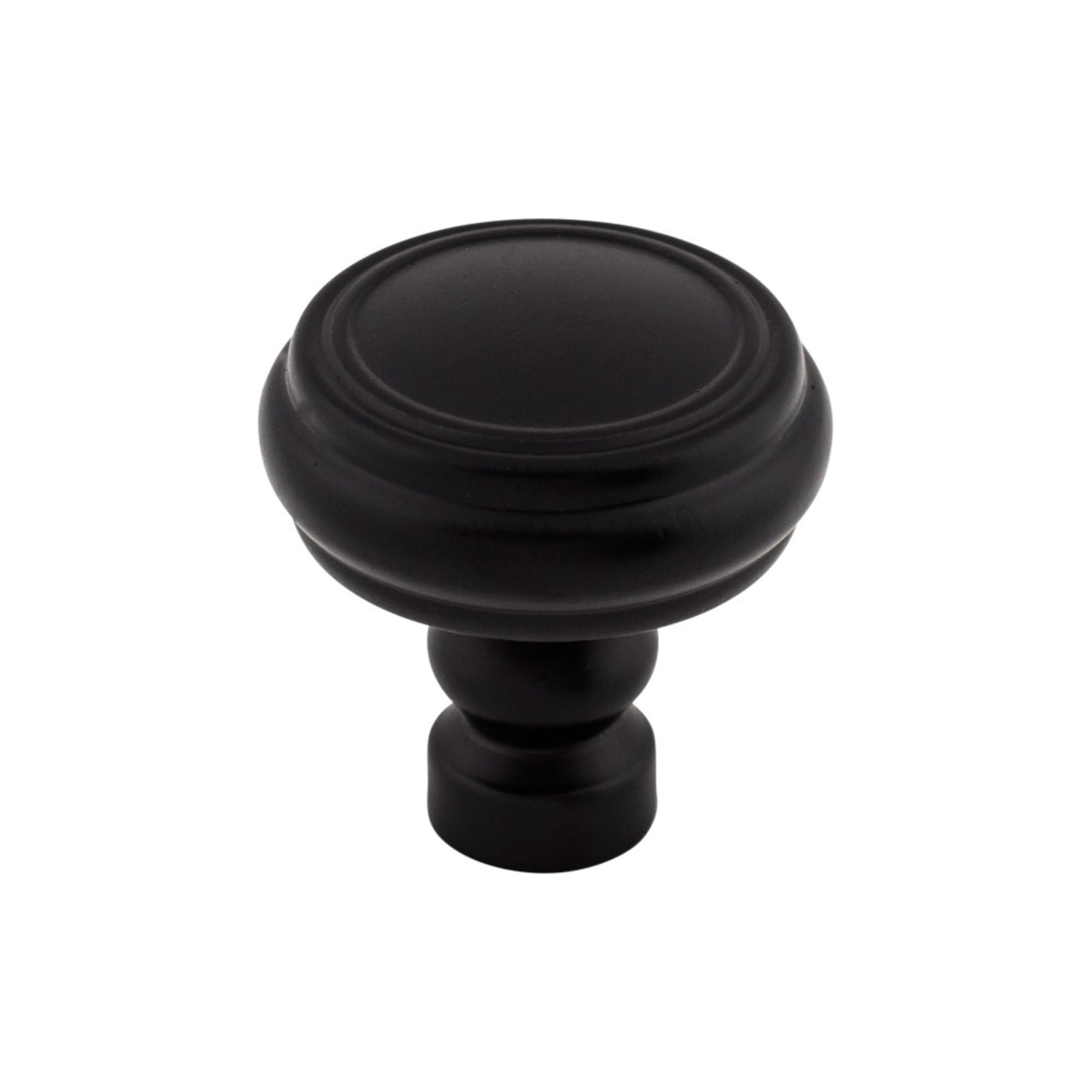 TOP KNOBS TK880BLK Brixton Rimmed 1 1/4" Diameter Round Knob - Flat Black