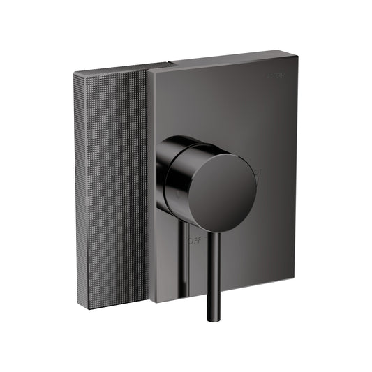 AXOR 46461331 Edge Pressure Balance Trim - Diamond Cut - Polished Black Chrome