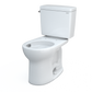 TOTO CST775CEFG#01 Drake Two-Piece Round 1.28 GPF Universal Height TORNADO FLUSH Toilet with CEFIONTECT , Cotton White