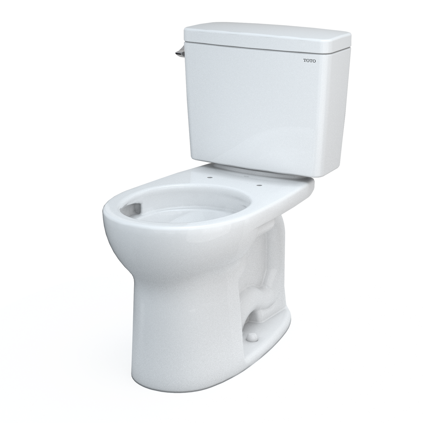 TOTO CST775CEFG#01 Drake Two-Piece Round 1.28 GPF Universal Height TORNADO FLUSH Toilet with CEFIONTECT , Cotton White