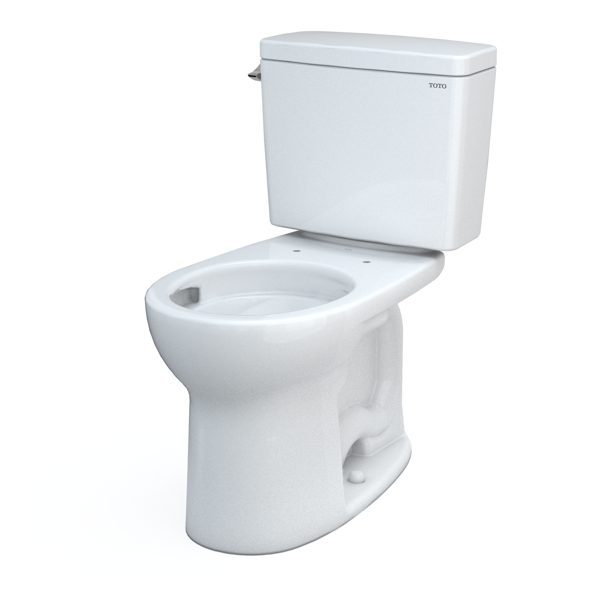 TOTO CST775CSFG#01 Drake Two-Piece Round 1.6 Gpf Universal Height Tornado Flush Toilet With Cefiontect - Cotton White
