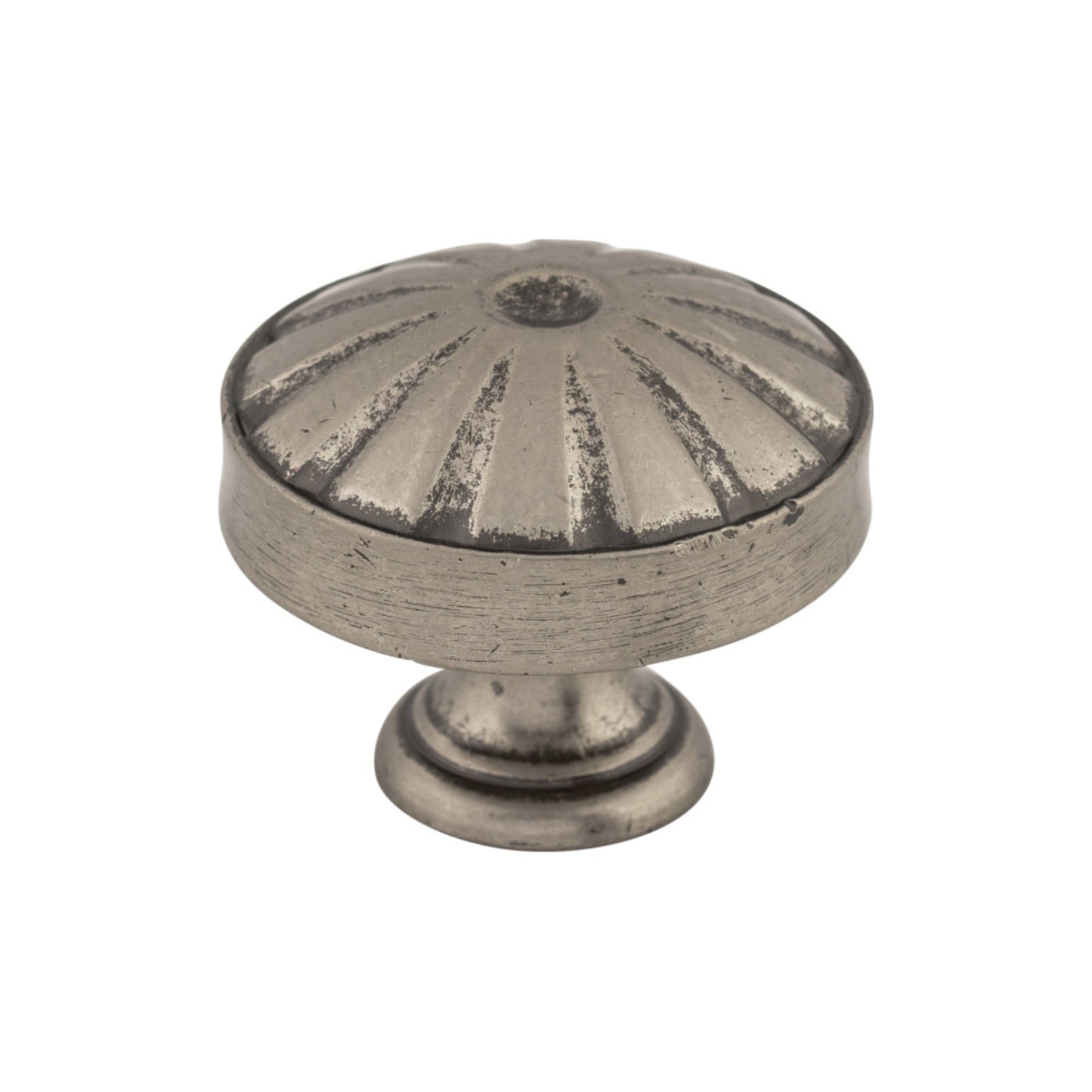 TOP KNOBS M1223 Hudson 1 1/4" Diameter Round Knob - Pewter Antique