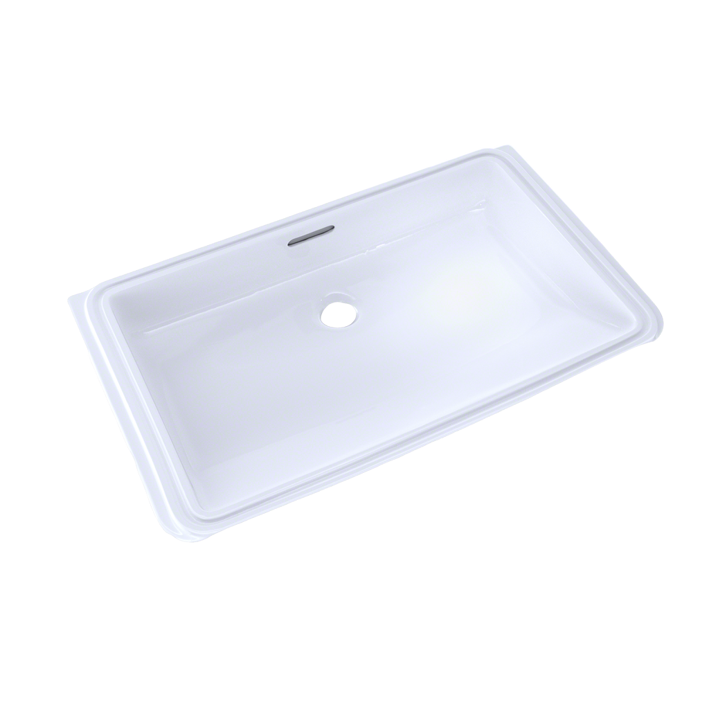 TOTO LT191G#01 Rectangular Undermount Bathroom Sink With Cefiontect - Cotton White