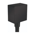 HANSGROHE 26455671 FixFit Wall Outlet Square with Check Valves - Matte Black