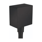 HANSGROHE 26455671 FixFit Wall Outlet Square with Check Valves - Matte Black