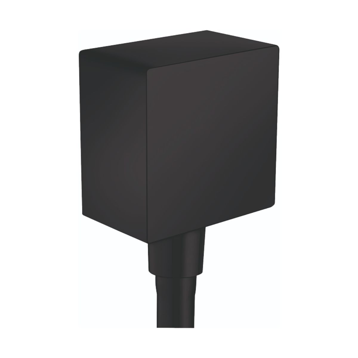 HANSGROHE 26455671 FixFit Wall Outlet Square with Check Valves - Matte Black