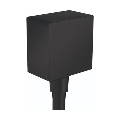 HANSGROHE 26455671 FixFit Wall Outlet Square with Check Valves - Matte Black