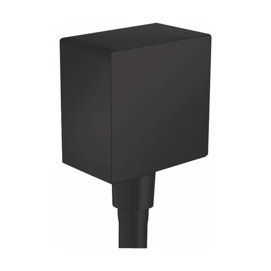 HANSGROHE 26455671 FixFit Wall Outlet Square with Check Valves - Matte Black