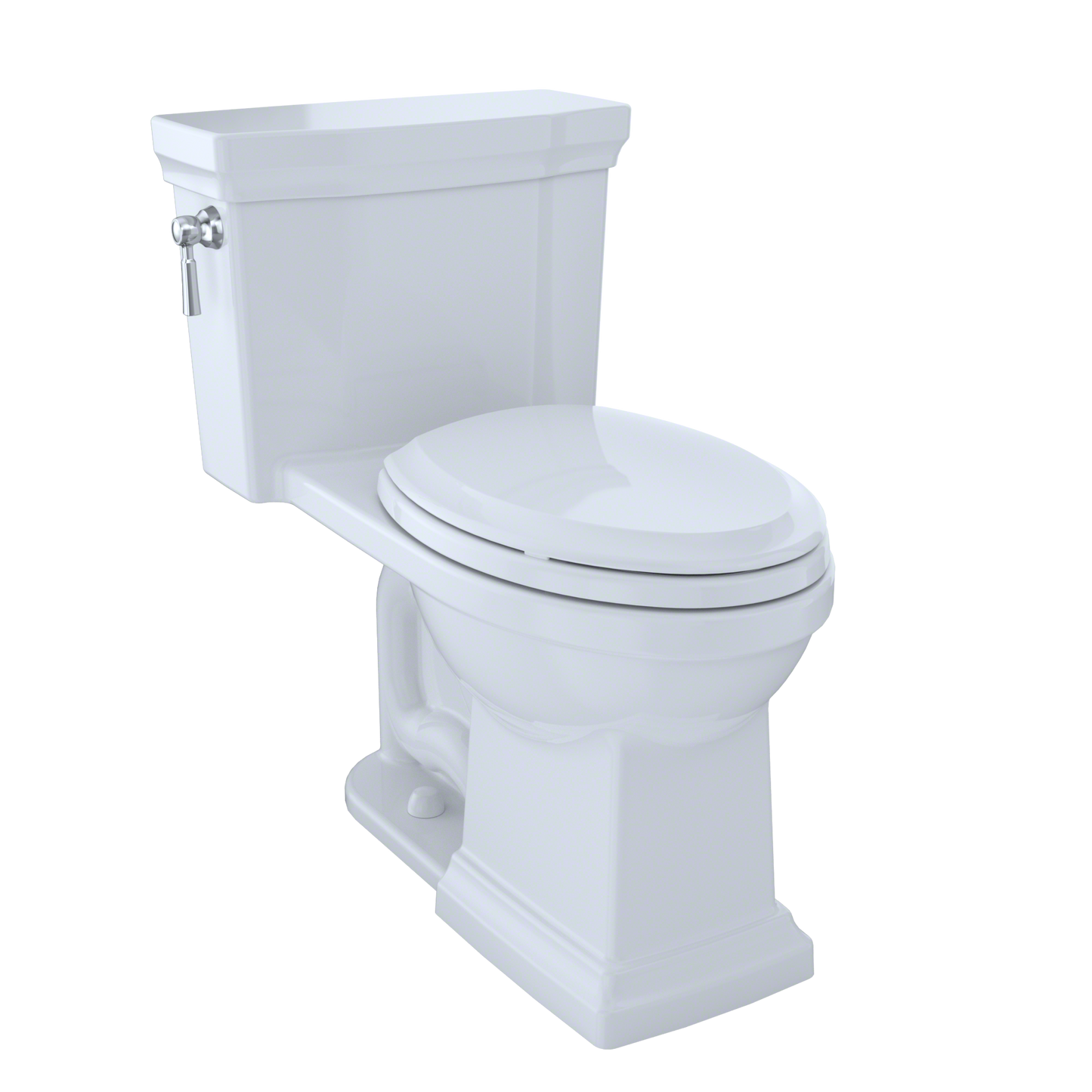 TOTO MS814224CUFRG#01 Promenade II 1G One-Piece Elongated 1.0 GPF Universal Height Toilet with CEFIONTECT and Right-Hand Trip Lever , Cotton White